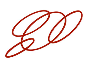 Abstract red scribble isolated on transparent background, a dynamic and energetic representation of chaotic motion or creative expression, perfect for design elements and artistic concepts