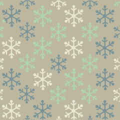Minimalist Retro Vintage Snowflake Pattern