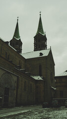 View of the Bamberg Cathedral on a sunny winter day