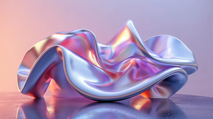 Obraz premium Sophisticated silver abstract shape suitable for innovative design projects