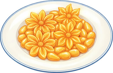 Thong Yip & Thong Yod on White Plate