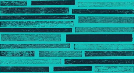 Collection of linocut rectangle textures with ink roller effects on a bright neon turquoise background. Vintage letterpress overlays with rough edges for urban and street art designs.
