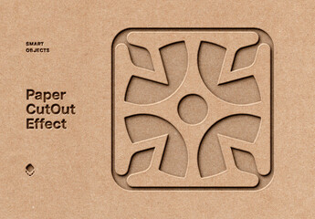 Craft Cut Out Paper Mockup