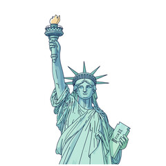 Fototapeta premium Statue of Liberty Vector Icon Minimal Flat Design New York America Landmark