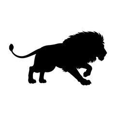 Lion Silhouette Vector Illustration , Animal Silhouette