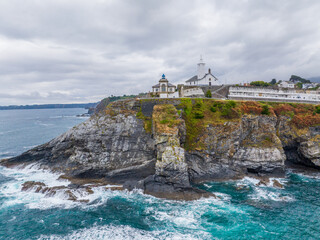 Faro de Luarca y puerto en la Comarca del Vald&eacute;s, Principado de Asturias