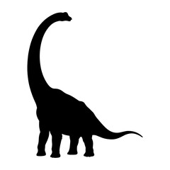 Brachiosaurus Silhouette Vector Illustration © Hikmat Studios