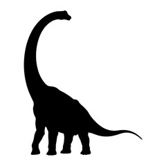 Brachiosaurus Silhouette Vector Illustration © Hikmat Studios