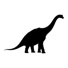 Brachiosaurus Silhouette Vector Illustration © Hikmat Studios