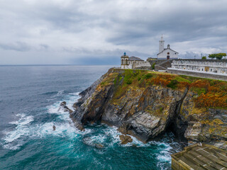 Faro de Luarca y puerto en la Comarca del Vald&eacute;s, Principado de Asturias