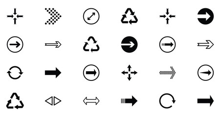 Arrows big black set icons, arrow icon, modern simple arrows.  Arrow vector icon. Arrows collection. Vector illustration. EPS 10