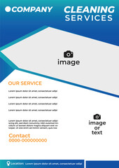 Professional cleaning services flyer design template modern