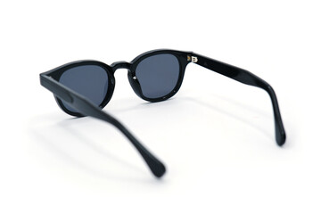 Classic Black Sunglasses on White Background