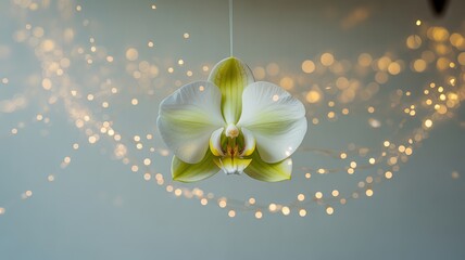 Golden light bokeh overlay, soft glowing orbs, transparent