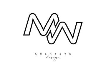 MW Creative Monogram Logo Design-Stock Creative Branding Design Concept