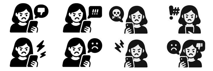 Emotions expressed through smartphone interactions showcase frustration and disappointment in digital communication