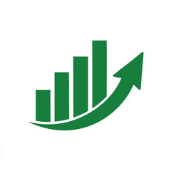 Graphic up icon, business bar sign – stock vector
