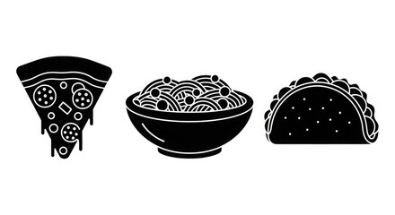 Pizza taco spaghetti food italian mexican delicious dinner lunch cuisine restaurant fastfood gourmet tasty