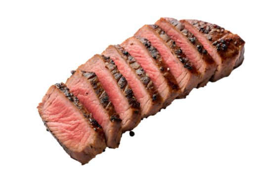 Deliciously Sliced Medium-Rare Steak, Perfectly Cooked and Ready to Serve, Showcasing its Juicy Texture and Savory Appeal