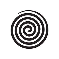 Abstract spiral vortex icon with concentric swirl lines, minimal logo