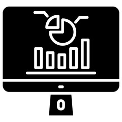 analytics glyph icon
