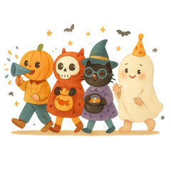 Obraz premium halloween monsters spooky halloween