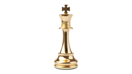 Chess pieces and antique candlestick isolated on white background