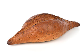 A long, thin loaf of bread with a brown crust