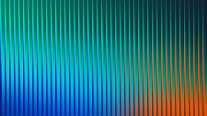 Abstract vertical lines with a gradient of blue, green, and orange