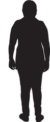 vector,silhouette of back view of a woman standing