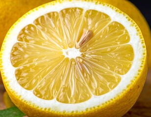 Close-up lemon slice