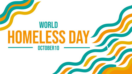 World Homeless Day banner design, clean and modern style on white background, perfect for posters, flyers, and digital use illustration