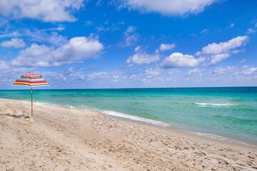 Fort Lauderdale Beach with its clear waters, palm trees. Known as the “Venice of America