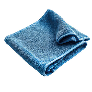 Blue huck surgical towel isolated on transparent background