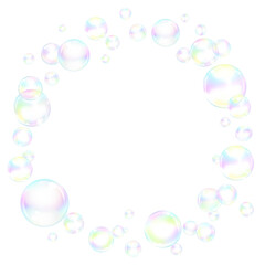 Soap bubble circular frame