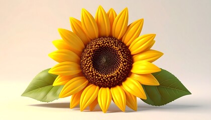 Fototapeta premium Sunflower Icon Yellow Happiness