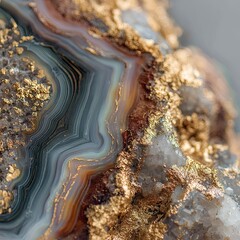 Close-up of agate with gold flecks