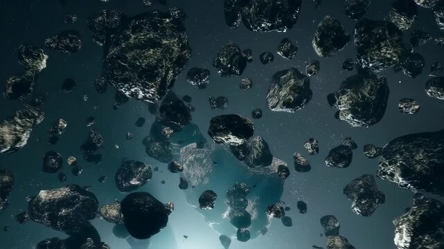 asteroids fly away through the orbit lane