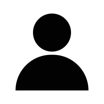 Minimal User Profile Icon Vector for Web and App Interfaces