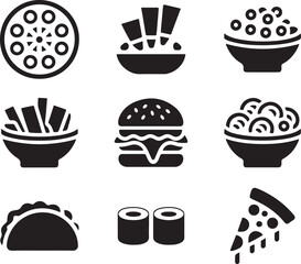 Chef Hat Icons, Kitchen Cap Vector, Cooking Hat Clipart, Culinary Symbol Design, Restaurant Uniform Logo, Professional Cook Illustration, Culinary Art Silhouette, Kitchen Emblem Set, Food Service Desi