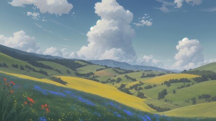 Ornament rolling fluffy ocean sky stylish texture outdoors