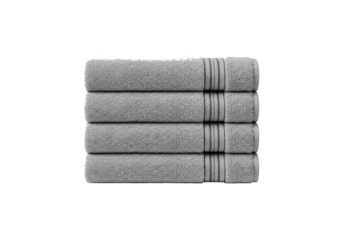 Premium Light Gray Bath Towels – Soft, Plush, Double-Stripe Cotton Towels for Bathroom, Spa, and Home Use