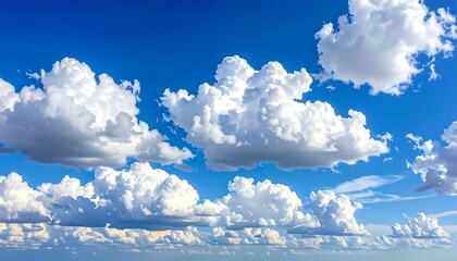 Vast sky with fluffy clouds
