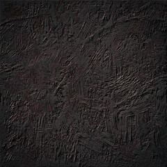 Dark structural plaster with burgundy strokes and patterned elements, authentic handmade digital  painting