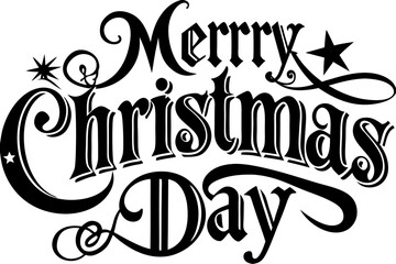A typography design Merry Christmas day