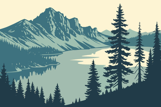 Odell Lake in Oregon, deep alpine waters with surrounding fir forests and rugged peaks