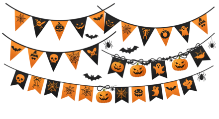 Halloween party decorations banner garland bunting hanging for home decorations