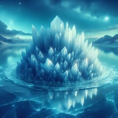 Frosted Crystal Floating Island
