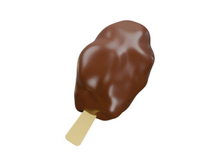 cotton chocolate icon 3d illustration render