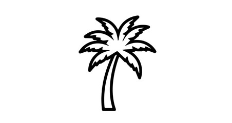 Fototapeta premium Illustration of a palm tree, showcasing its distinctive features and tropical vibe